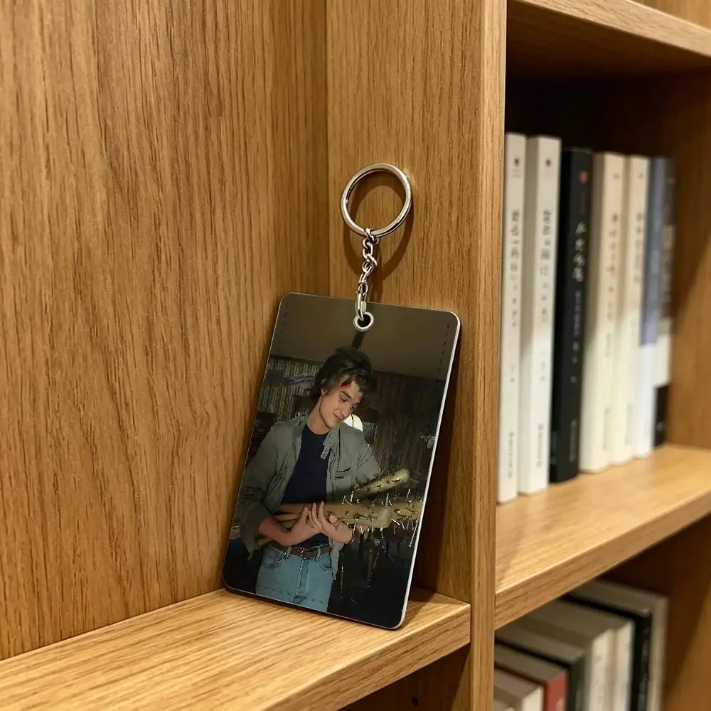 J-Joe Steve K-Keery Cool Card Holder Men And Womenn Universal Antirust Keychain Learther Access Drop Key Tag Ring
