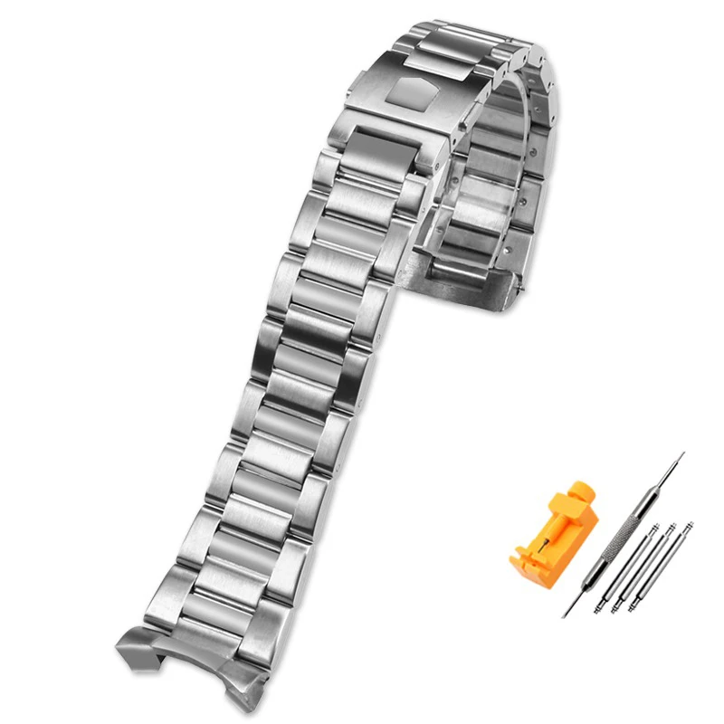 Solid Stainless Steel Watch Strap 22mm 24mm Bracelet Watchband For Tag Heuer Calera Series Watch Accessories Band Steel  Men