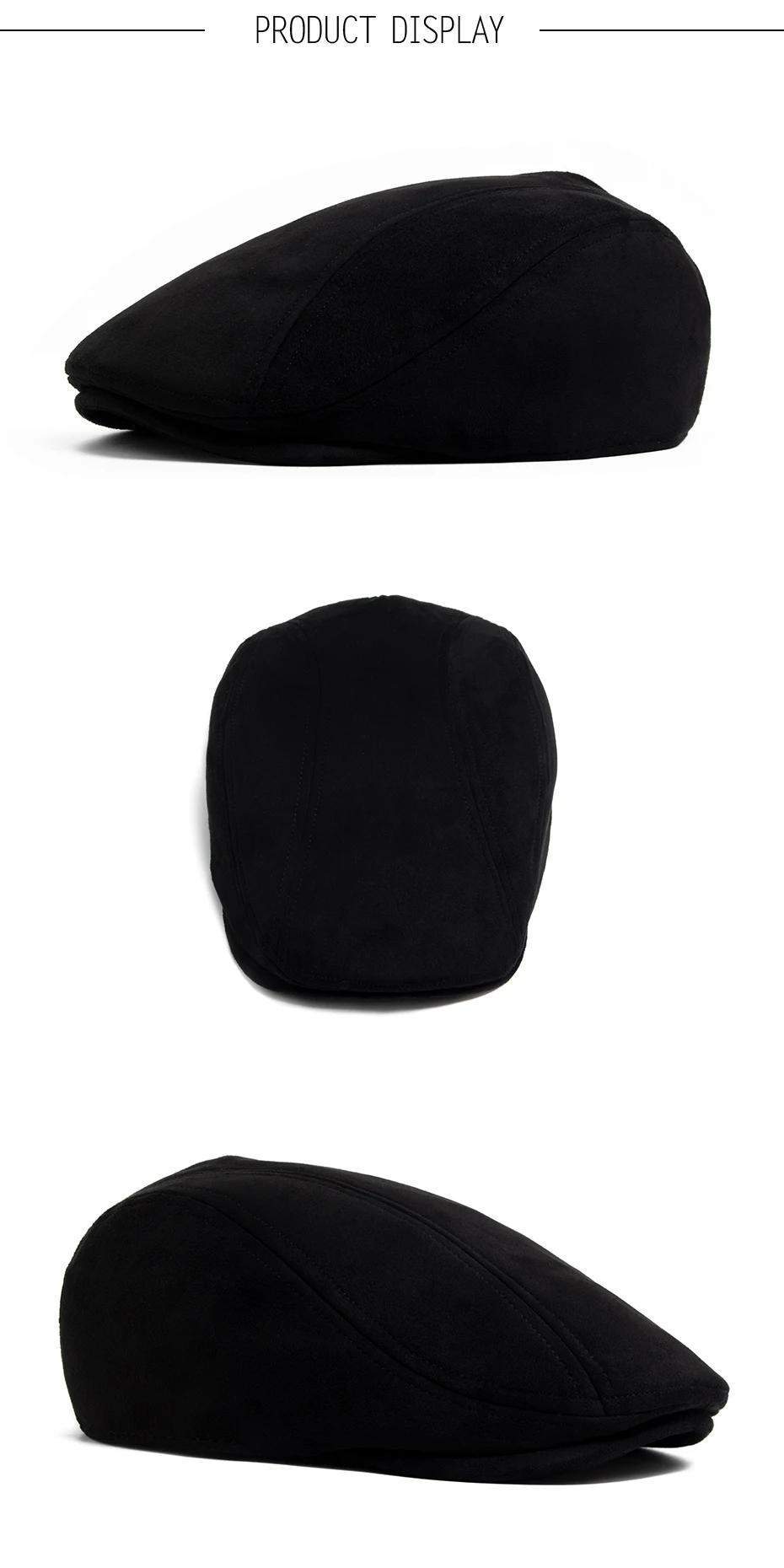 Frauen Baskenmütze Wildleder Einfarbig Modische Hüte Für Frauen Sommer Panama Vintage Zeitungsjunge Mütze Frühling Herbst Casual Weibliche Baskenmütze – Detail 4