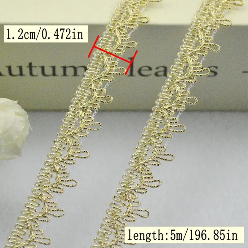 5Meters/196.85In Each Pack New Clothing Accessories Lace Supplies Intimates Exquisite Headwear Accessories Three Flower Laces