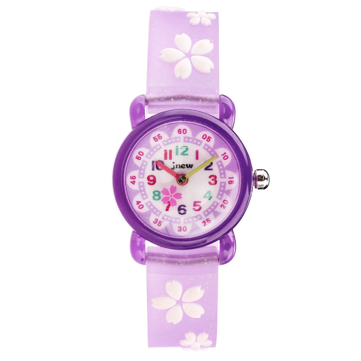 Crianças dos desenhos animados relógio à prova dcute água bonito dos desenhos animados gato cherry blossom dial menino menina quartzo relógios para crianças presente de aniversário reloj