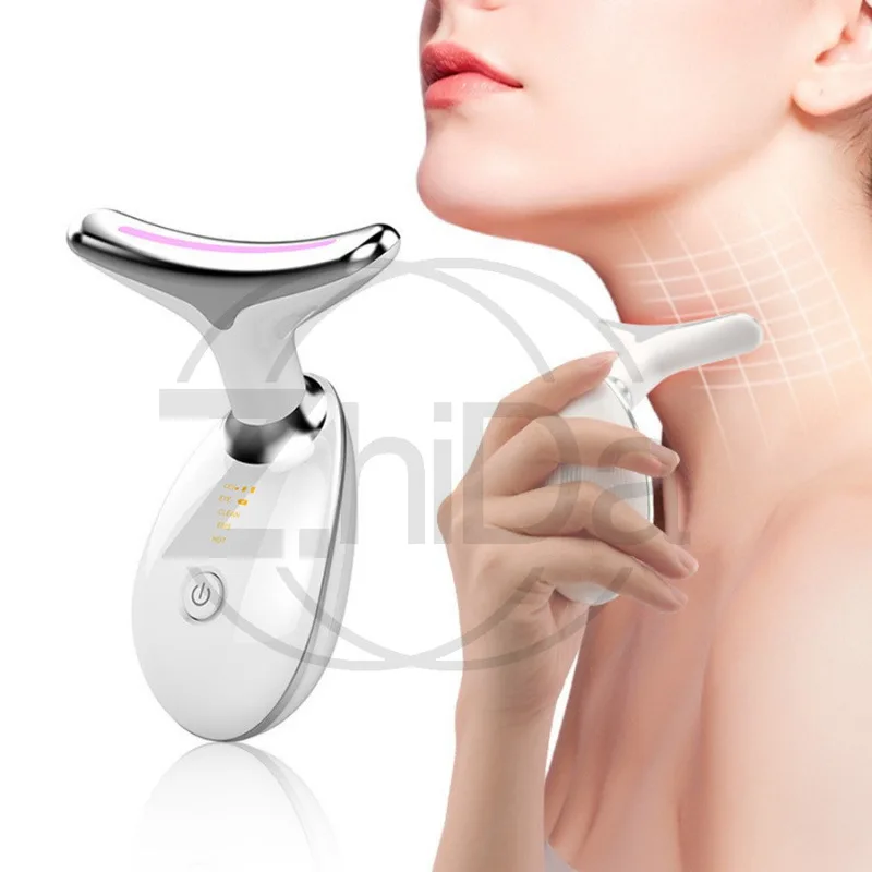 Neck beauty instrument, massager, lifting and firming instrument, neck care, fading neck lines, hot compress, sonic vibration