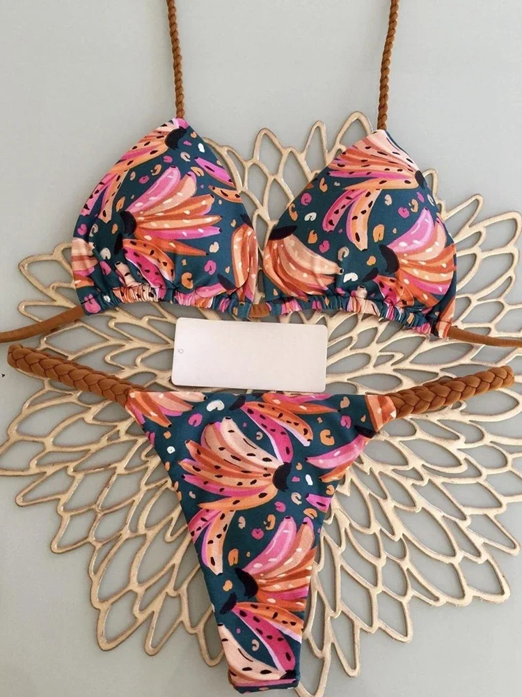 RUOTONGSEPT Swimwear Women Leopard Print Brazilian Bikini Set Sexy Thong Swimsuit Two Pieces Bathing Suit Women 2023 Beach Wear