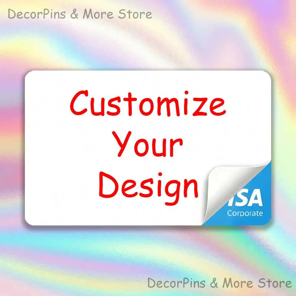 4PCS Custom Skin HD Stickers Scratch-resistant For Credit Debit Transportation Card Small Large Chip Cool Decoration Waterproof