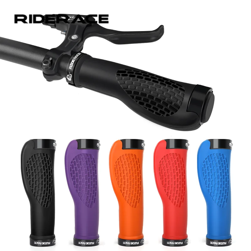 RIDERACE Fahrrad-Lenkergriffe Rutschfest Dual-Lock Mountainbike-Griff Weicher Gummi Fahrrad-Lenkerüberzug Stoßfest Ergonomisch