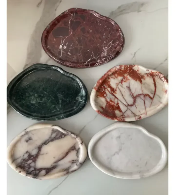 Modern Cloud Shaped Marble Tray Natural Stone Serving Platter for Jewelry Dessert Storage Home Decor Wedding Ramadan Gift