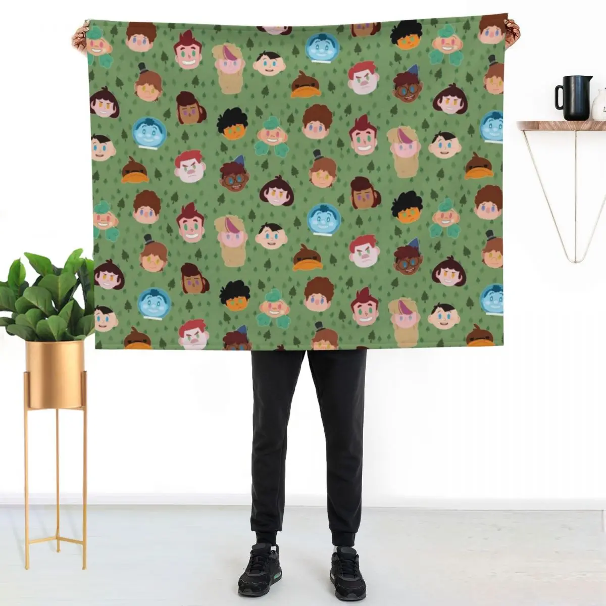 Camp Campbell pattern Throw Blanket christmas gifts Nap Plaid Stuffeds Plush Moving Blankets