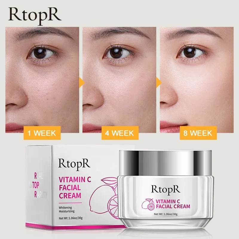 Whitening Moisturizing Vc Cream Repair Fine Lines Naturally Brighten Skin Facial Skin Care Products for Women and Men 30g