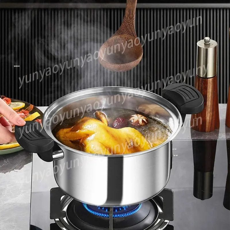 Portable Pressure Cooker Family Pressure Cookers Stainless Steel Multifunctional Fast Cooking Kitchen Accessories for Meat