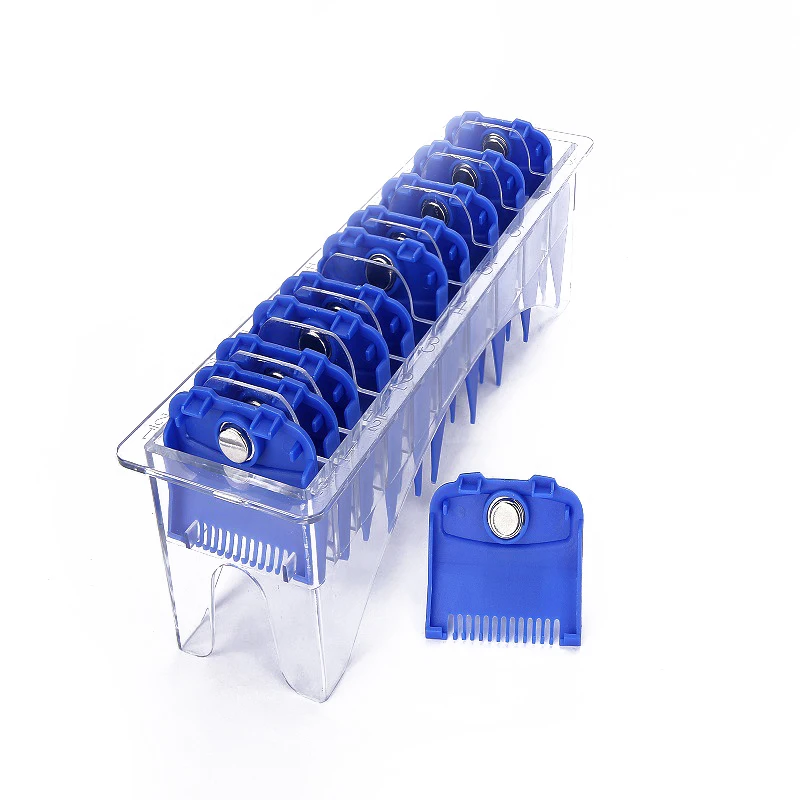 Caixa de armazenamento retangular de plástico guia pente barbeiro cabeleireiro, cabelo elétrico Clipper Limit Comb Organizer, Universal Container