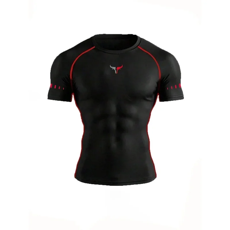 Men's Compression Tshirt Quick Dry Breathable Elastic Gym Running Shirt Lightweight Sports Tee Multiple Colors All Seasons Singl