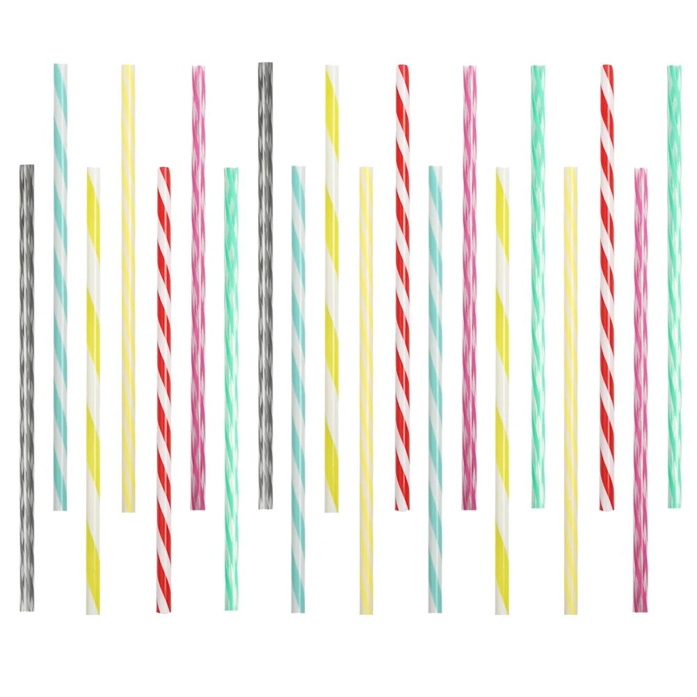 

20 шт. красочные многоразовые соломинки для вечеринок, соломинки для питья смузи, привлекательные декоративные длинные легкие