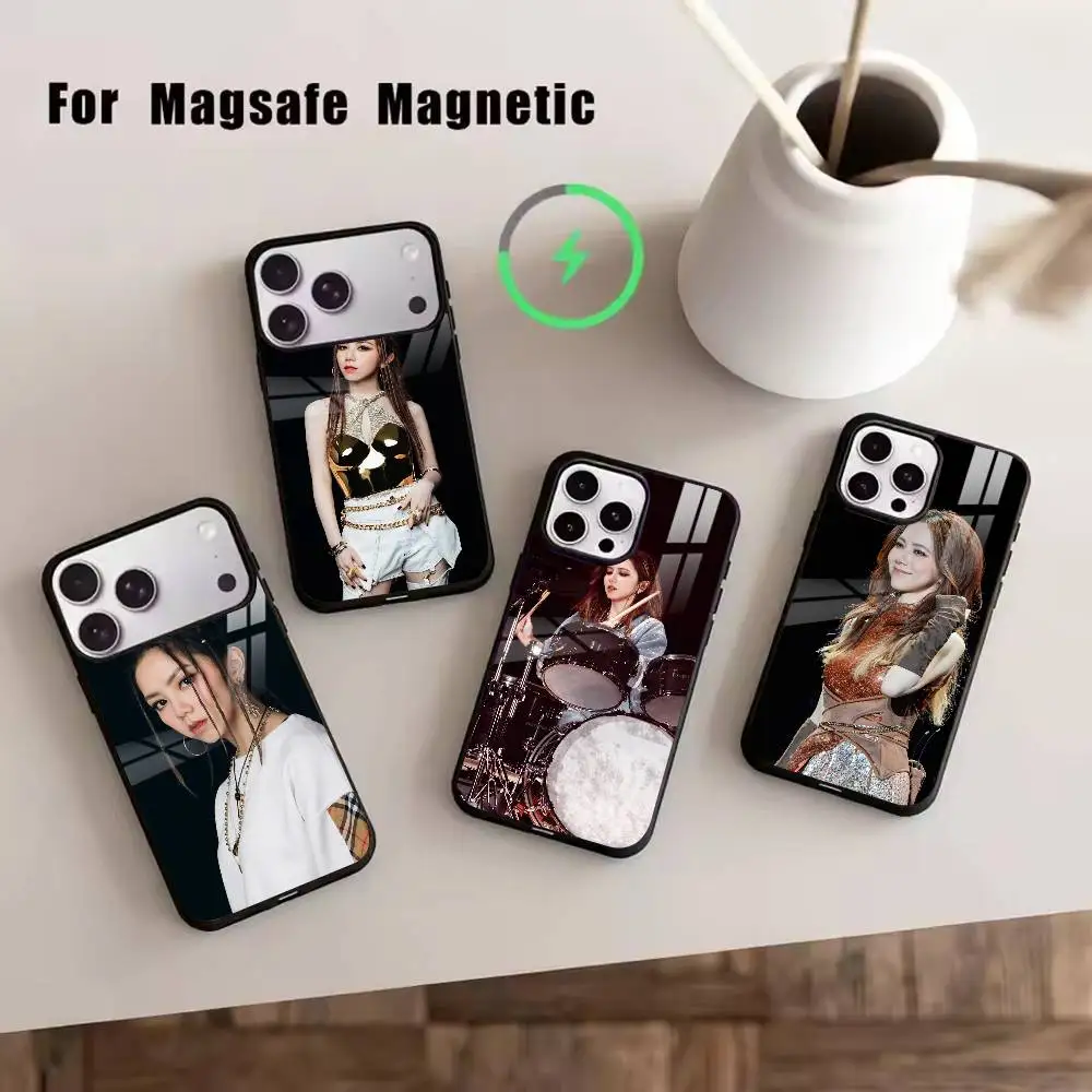 

Singer girl G.E.M Phone Case For Magsafe Wireless Charging For iPhone17,16,15,14,13,12,11 Plus,Pro Magnetic
