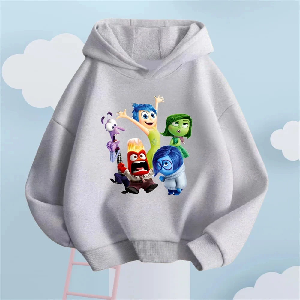 Disney Inside Out Cartoon Anime Arc Sweat à capuche pour femme, vêtements décontractés pour couple, mode automne et hiver, nouveau style