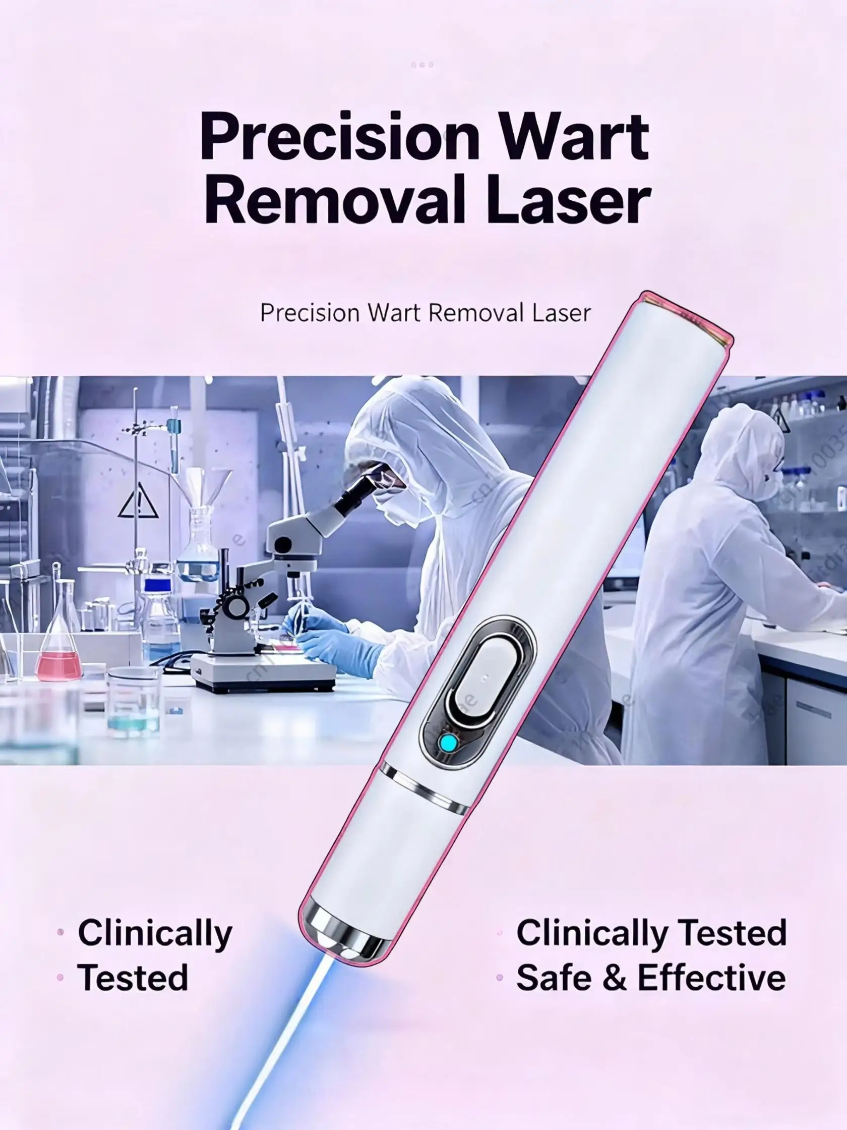 Laser pen point application wart removal