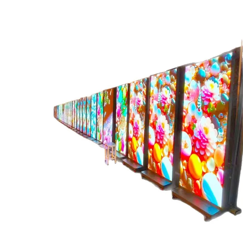 Poster screen manufacturer, indoor movable folding vertical led electronic poster screen