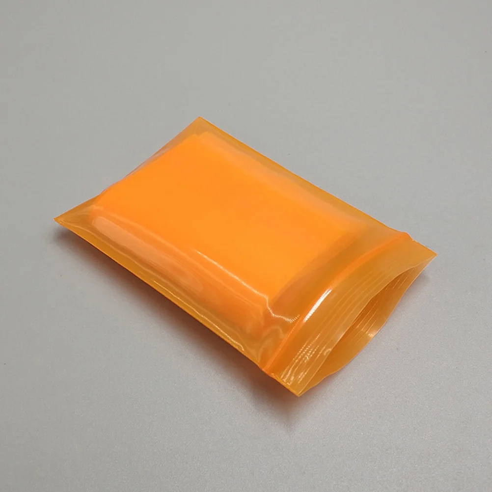 

100Pcs Orange Self Seal Pouches Reclosable Plastic Storage Bags for Food Snack Organization Waterproof Sealed