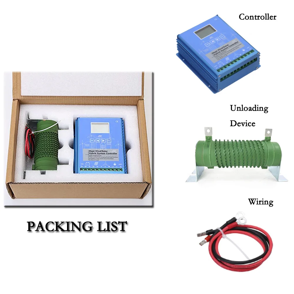 MPPT Wind Solar Hybrid Charge Controller Wind 10KW & Solar 10000W 12/24V/48V Automatic Hybrid Controller With Dump Load Resistor