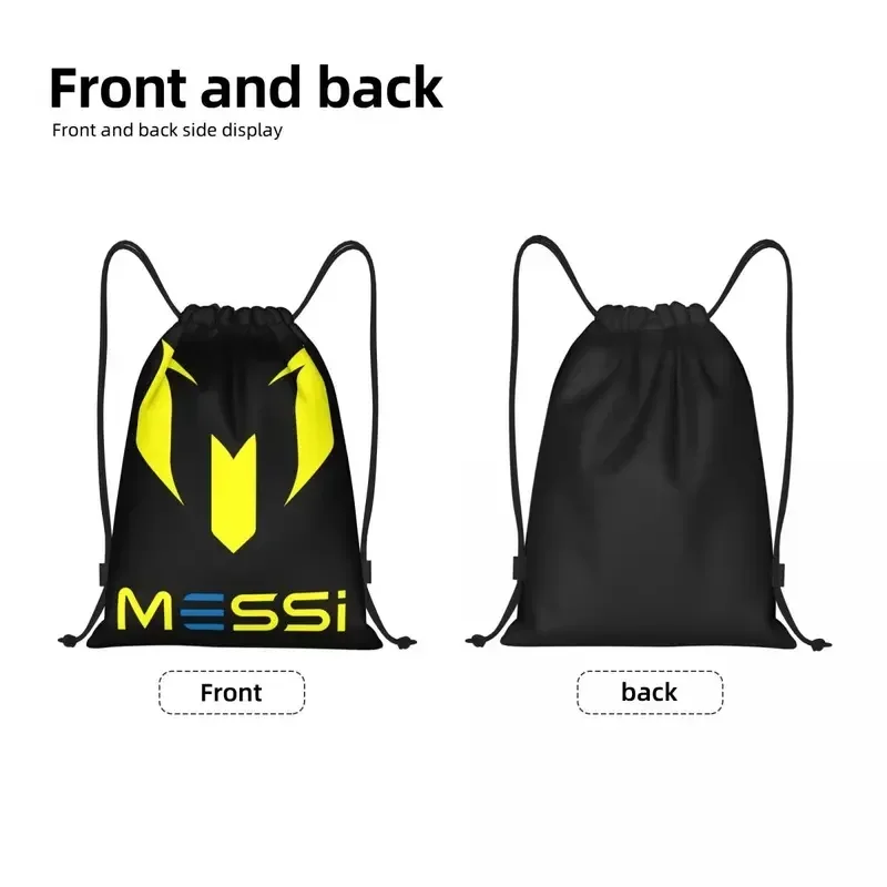 Custom Yellow Messis 10 Drawstring Bags Men Women Lightweight Sports Gym Storage Backpack