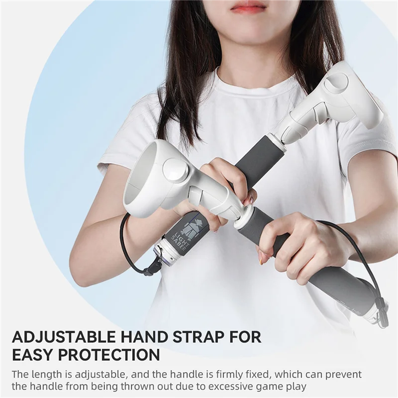 VR Handle Gamepad Set Gray Plastic Game Accessories For Oculus 2 Light Saber Games Extension Grips Stand For Meta 2 VR