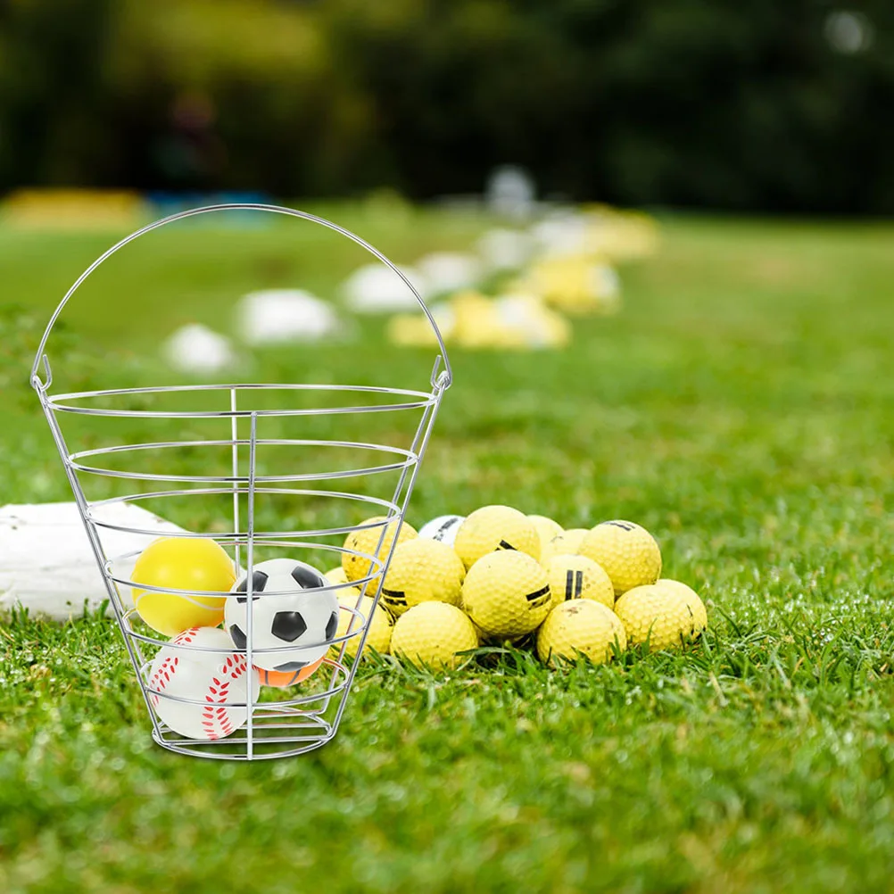 2 قطعة حاوية تخزين كرة الجولف متينة من الفولاذ المقاوم للصدأ بتصميم مريح ومقبض مثالي للتمرين والمنافسة