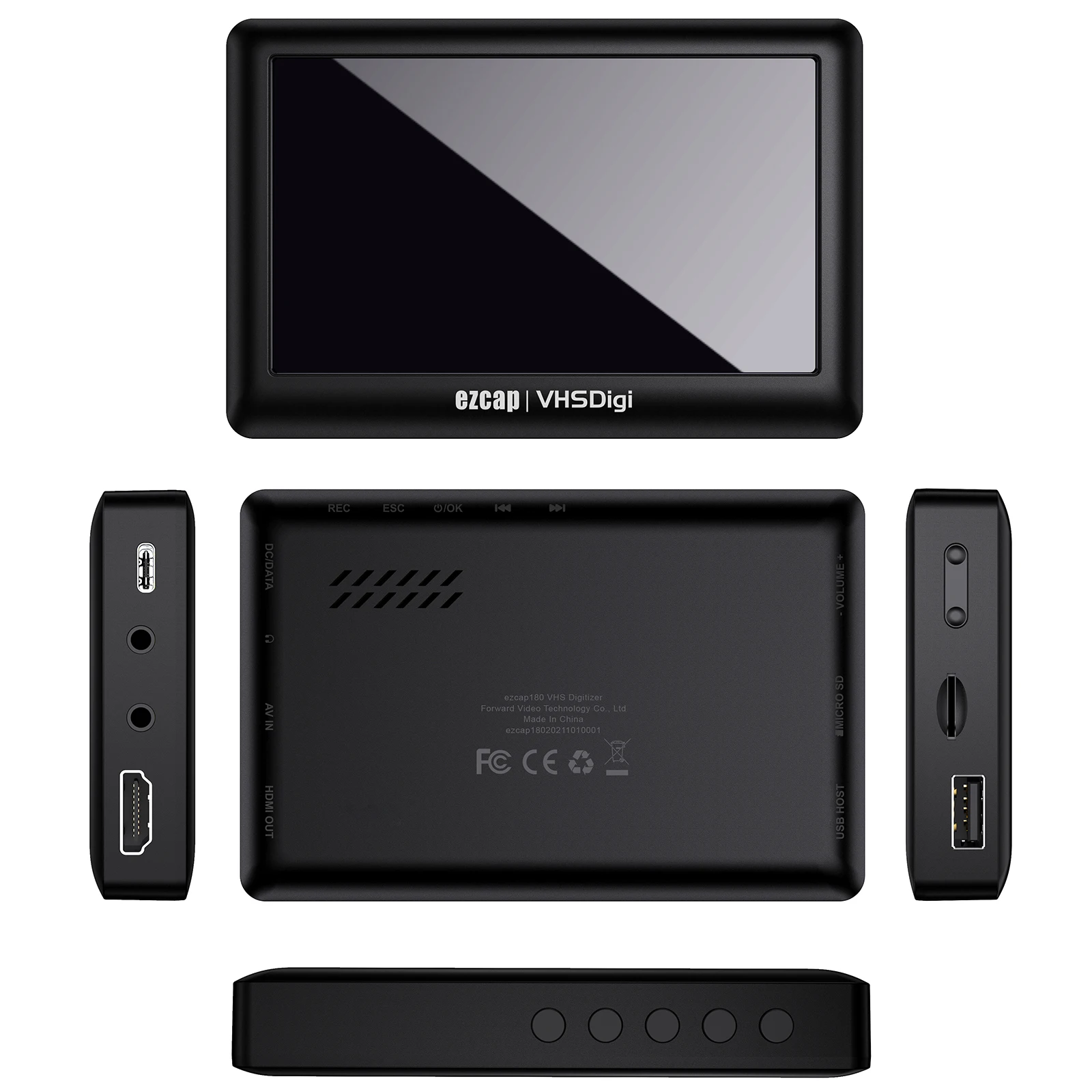 CVBS AV Video Capture Card Analog To Digital Video Recording with Screen for VHS VCR's Camcorder DVD Player To USB U Flash Disk