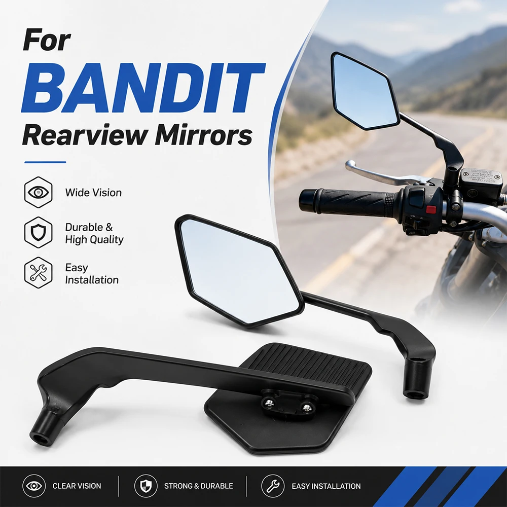 Fit For BANDIT Motorcycle Winglet Rearview Mirror CNC Aluminum Side Mirror Wind Deflector Racing Sport Bike Accessories Parts