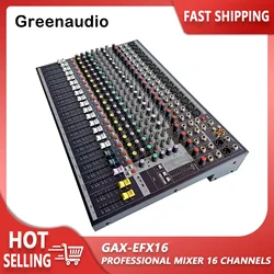 GAX-EFX16 Professional Audio mixer Console 16 channels with MP3 Player +48V Phantom Power USB BT Reverb for stage