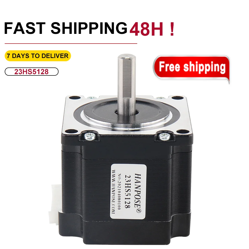 

Stepper motor NEMA23 51mm 101N.cm 23HS5128 2.8A D axis 6.35MM 8MM for robot and 3D printer accessories 57 step motor