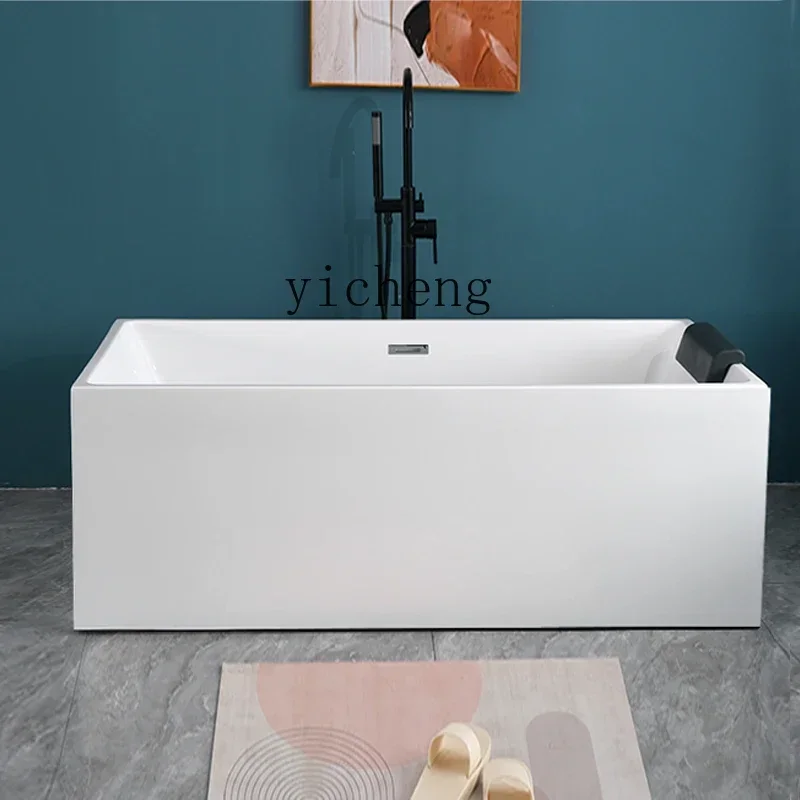 ZP-1  acrylic freestanding family hotel B & B seamless integrated large inner deep thin edge bathtub
