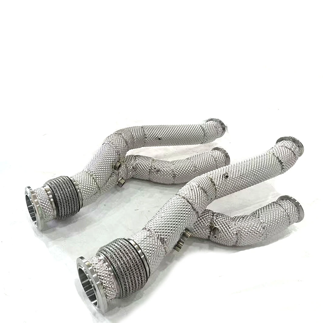 Picture 3: Exhaust Downpipe For Lamborghini Aventador LP700 With Heat Shield Header 304 Stainless Steel