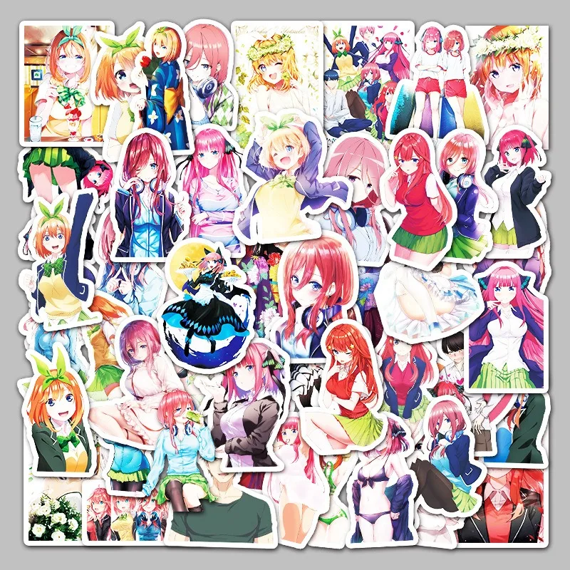 50Pcs Hot The Quintessential Quintuplets Stickers for Laptops Phones Skateboards Luggage Assorted Funny for Gifts