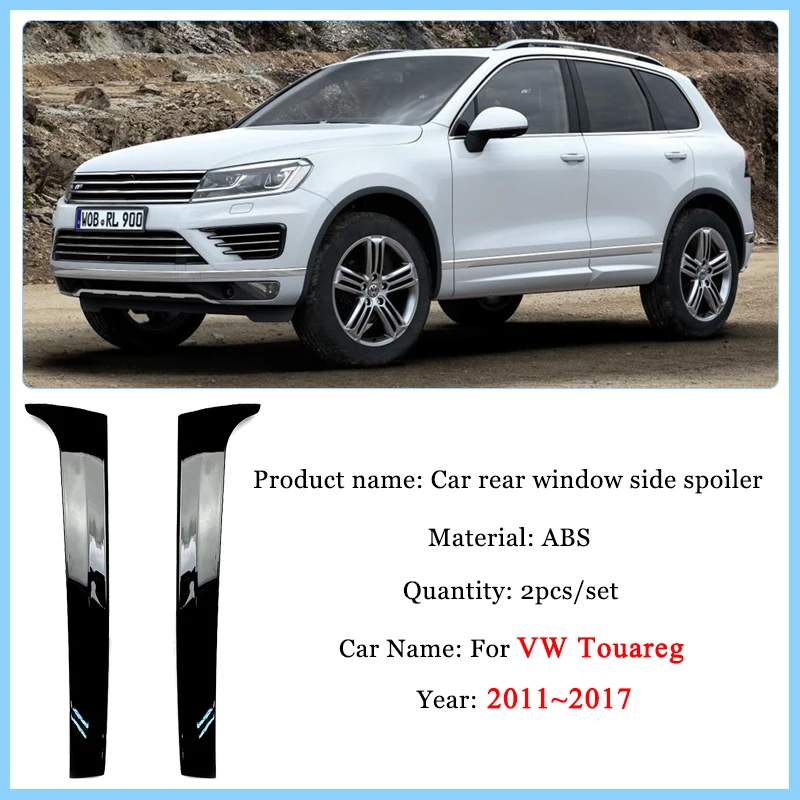 

Car Rear Window Side Splitter For Volkswagen VW Touareg 7P Accessories 2011~2014 2015 2016 2017 Trunk Diffuser Canard Spoiler
