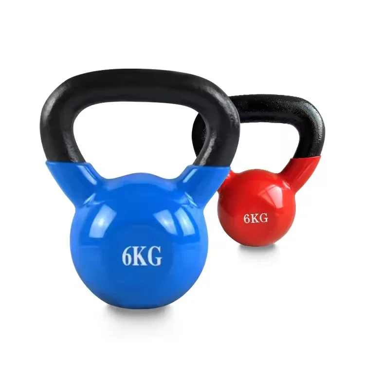 2-20KG Portable Powder  Weight Strength Training Cast Iron Custom Logo Gym Fitness Competition Kettlebell Setpromote sales