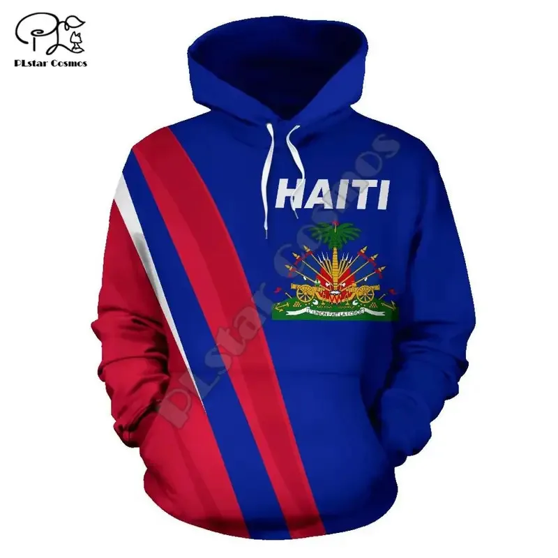 

2025 yiyi Men Women Haiti Caribbean Sea print 3D Hoodies Funny country flag Sweatshirt Fashion Hooded Long Sleeve unisex harajuk