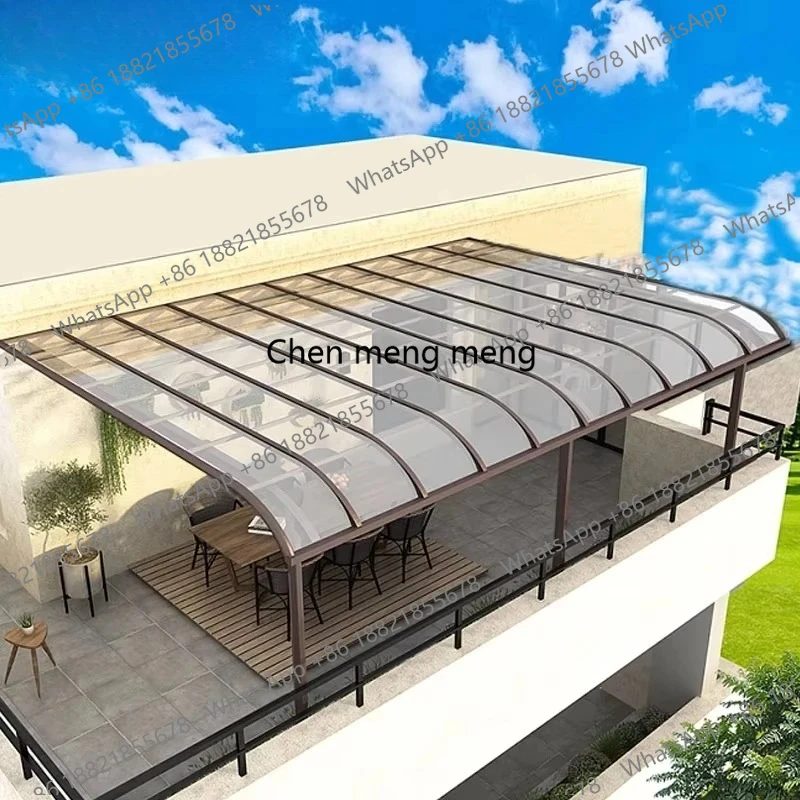 Custom Size Modern Patio Awning  New Design Aluminum Frame Sunshade Canopy for Outdoor Terrace & Garden Weather Protection