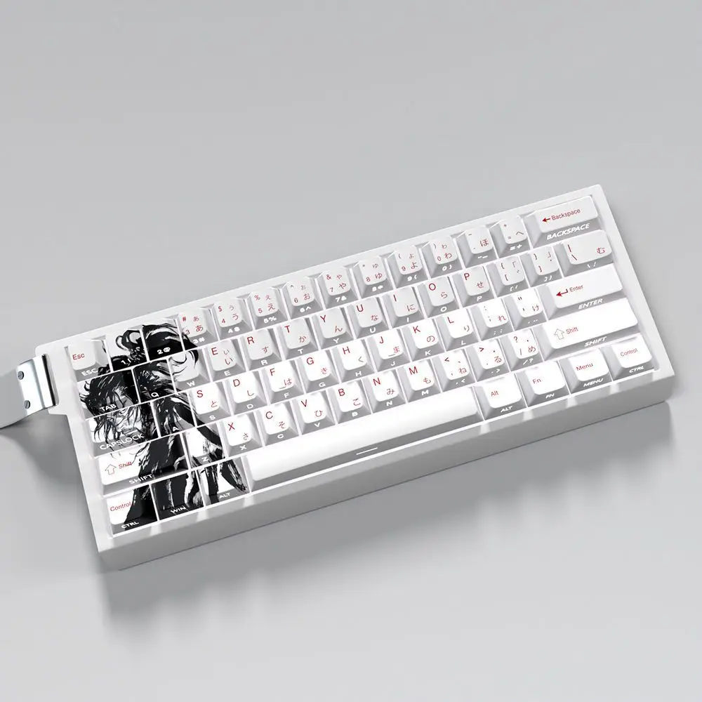 Samurai Keycaps Cherry Profile PBT Five-sided Dye Sublimation Japanese Keycaps  Anime Samurai Keycap For 60/65/68 Wooting MAD 68