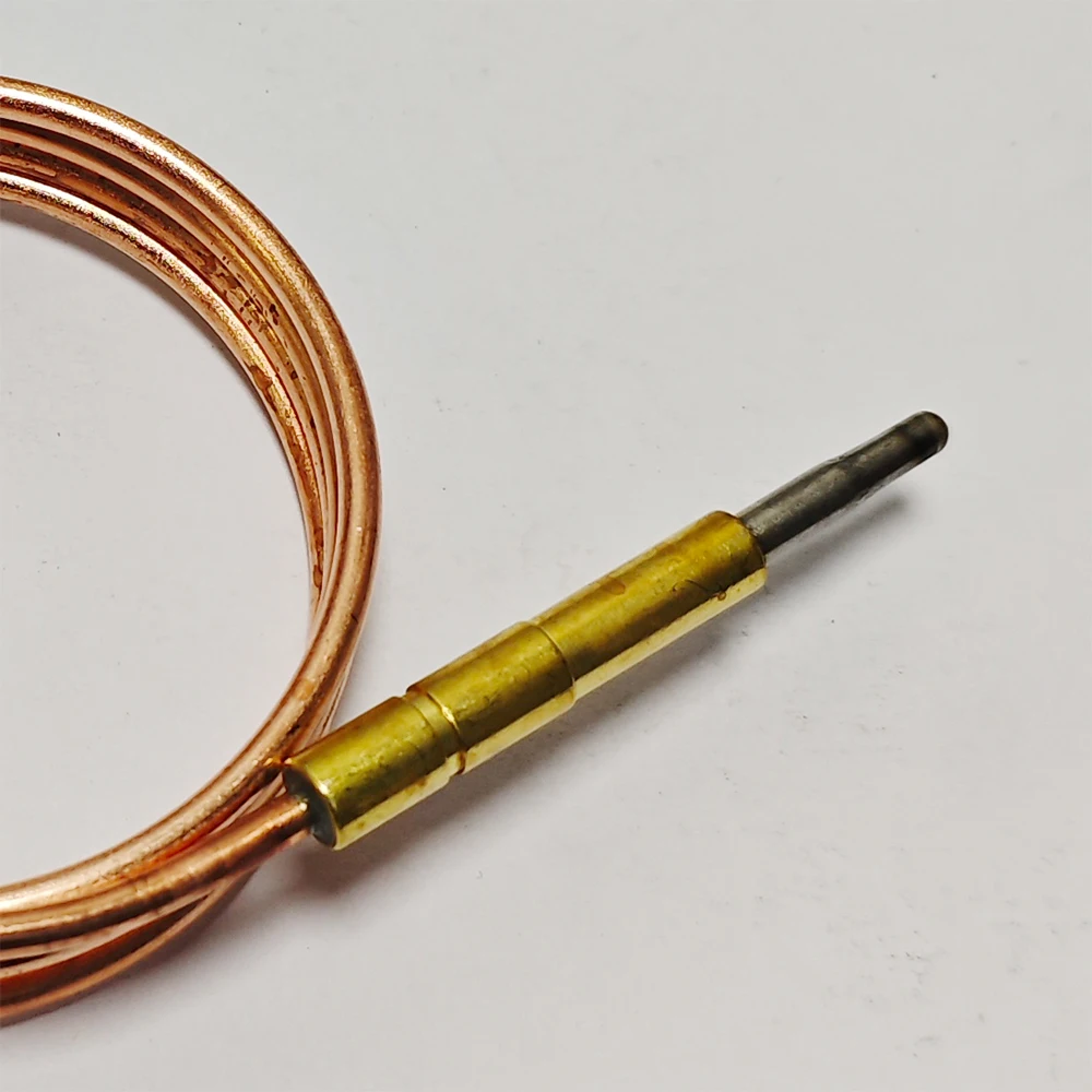 Gas Thermocouple Wire Flame Sensor M9*1 Nut Commercial Card Slot Flameout Protection Copper Tube Length 900mm with Boiler Valve