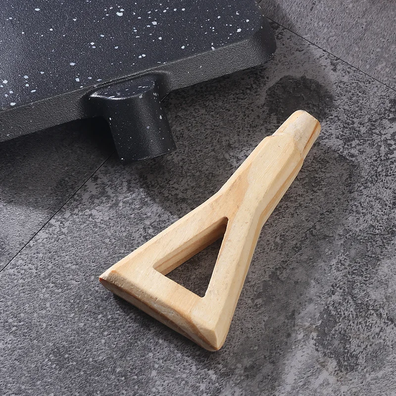 Imagen 4: Sartén para asar con mango de madera de alta calidad LH, sartén para barbacoa, sartén antiadherente para teppanyaki.