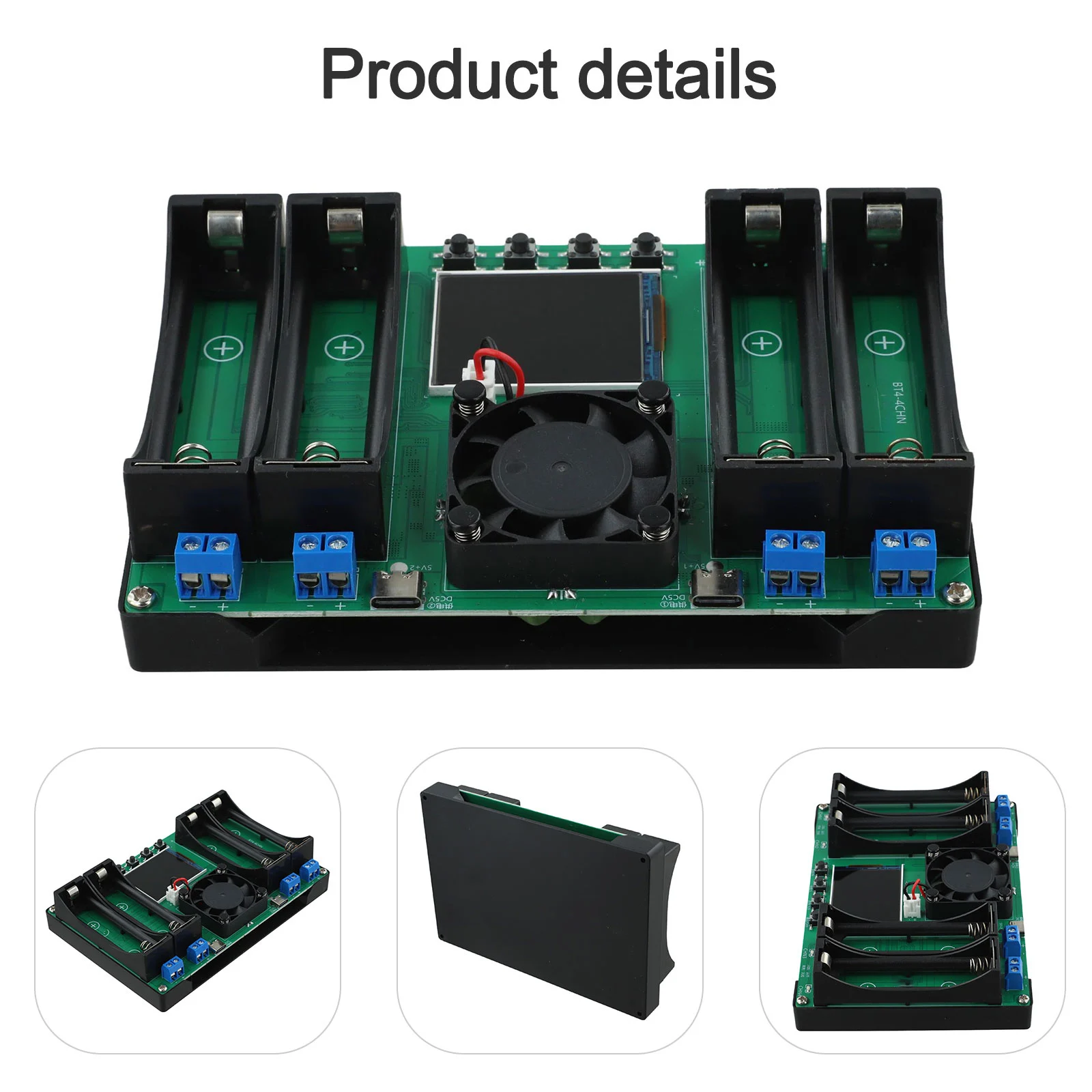 Kitchen Measuring Module Battery Tester Capacity Status Indication Voltage 4-Channel 5VDC Cumulative Energy Discharge