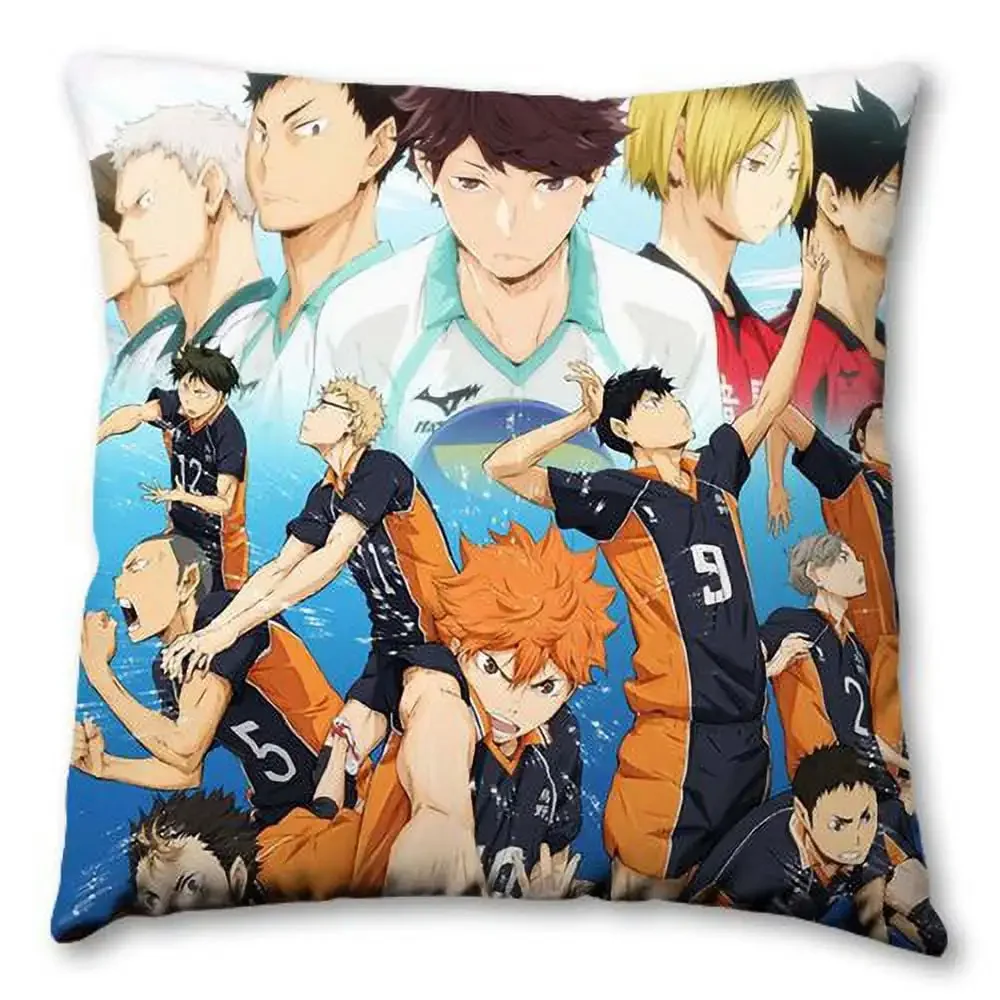 Taicanon Haikyuu Anime for Bedroom,Room Throw Pillow Cover Home Decorative Couch Sofa Square Pillow Case