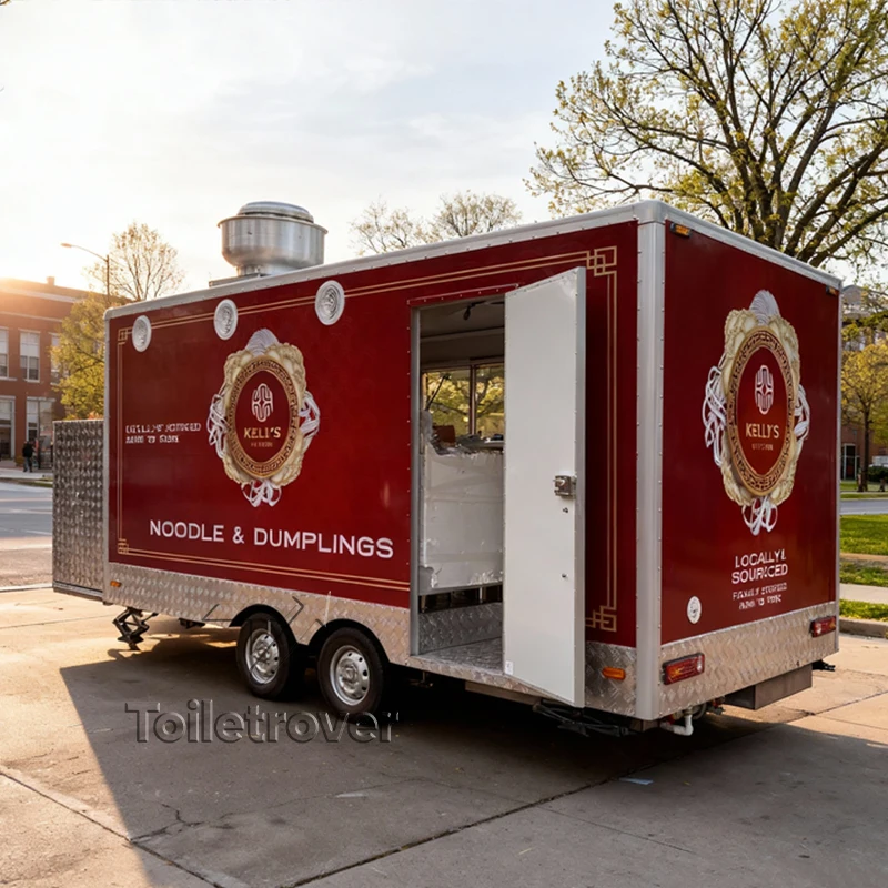 

Роскошный полностью кухонный мобильный food Truck Коммерческий концессионный прицеп для еды с ванной комнатой