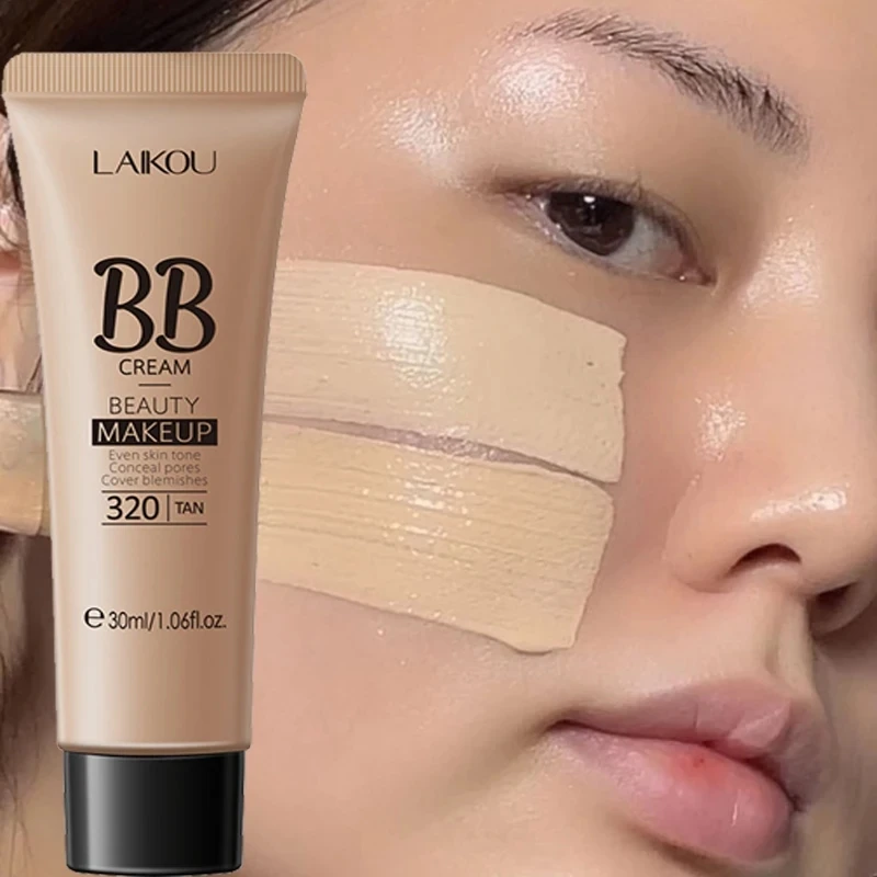 1PC BB Cream 18 Hour Long Lasting Foundation Liquid Foundation Waterproof Whitening Conceale Natural Face Base Makeup 30ml