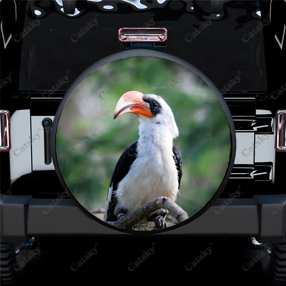 

Animal - Hornbill Print Spare Tire Cover Waterproof Tire Wheel Protector for Car Truck SUV Camper Trailer Rv 14"-17"