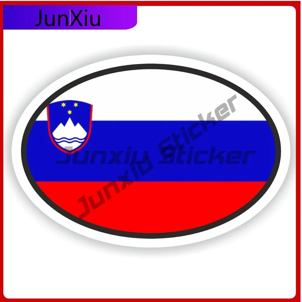 

Slovenia Oval Sticker with Flag Creative Wall Scratch Cover Body Decoration Vinyl Decal For Car Truck SUV Window Bumper Laptop