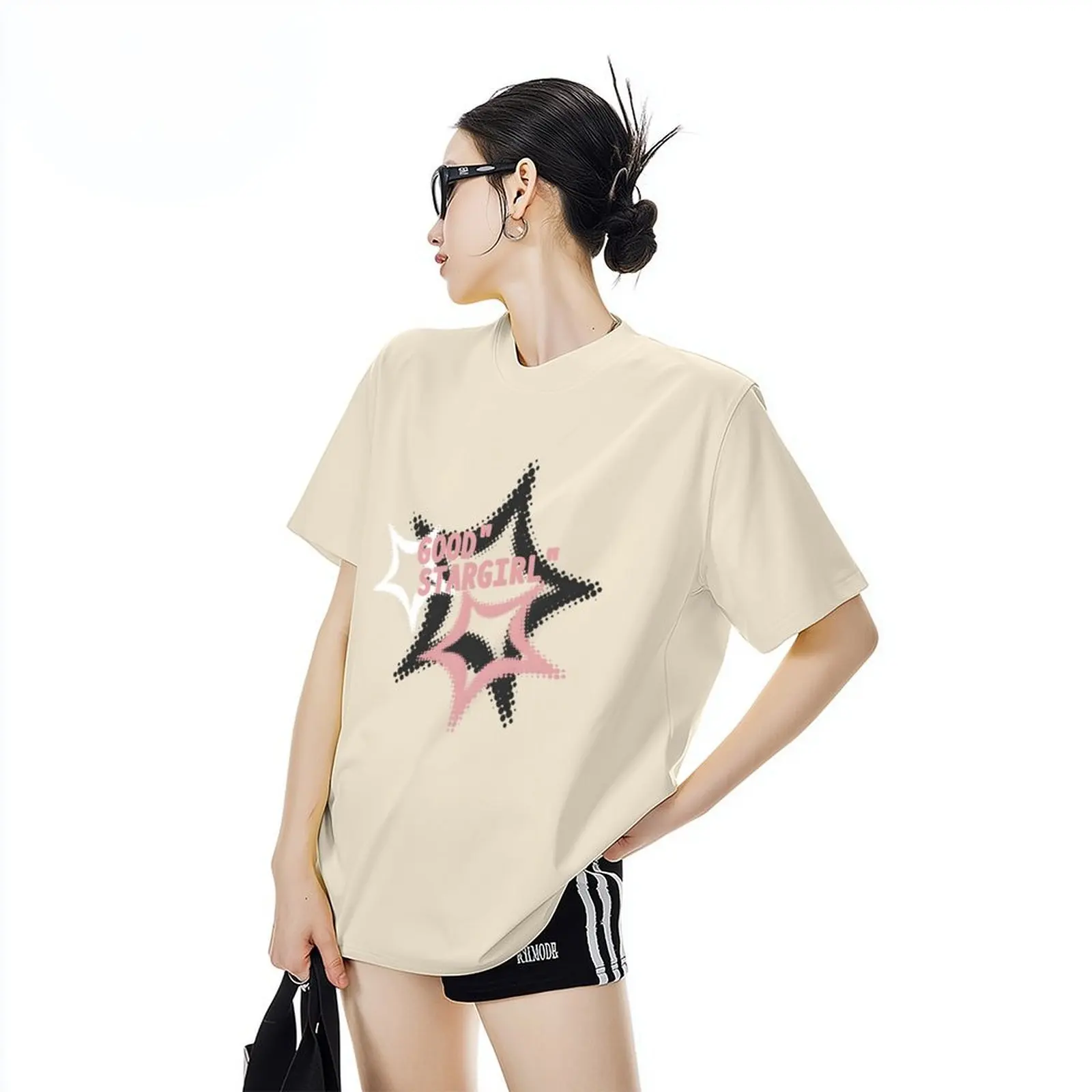 

Y2k Fashion Casual T-shirt 2025 Woman Clothes O-neck Tops Streetwear Girls Spring Summer Short Sleeve Tee Shirts Woman Clothes