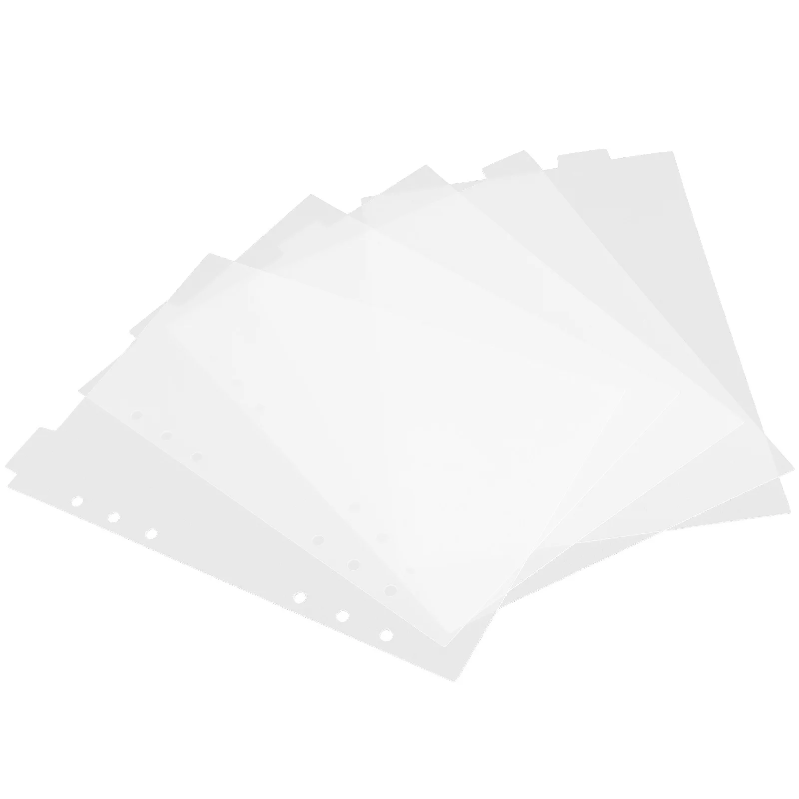 Clear PVC Binder Dividers A5 Notebook Tab Dividers for Separating Notes Reports Journals Presentations Index Divider Pages