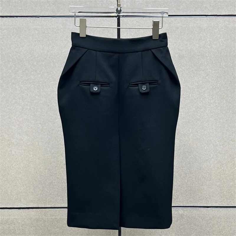 women's skirt New high waisted slim fit straight tube skirt for autumn 2026 Pleated casual long skirt y2k women's half skirt