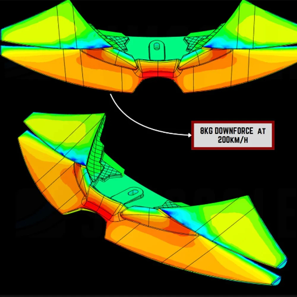 Für MT 07 MT 07 2024 2025 Motorrad Downforce Winglet Aerodynamische Flügel Frontspoiler Kit Neues Zubehör Frontspoiler