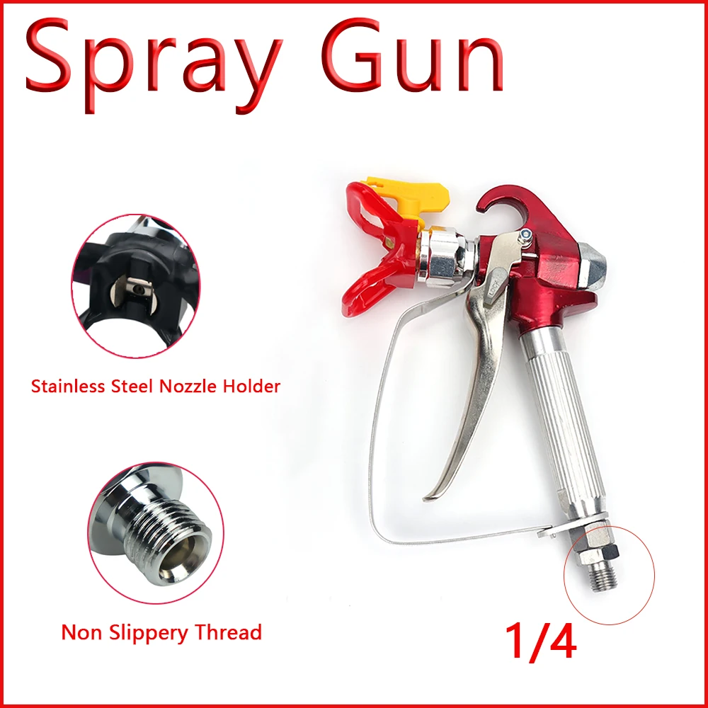 

High Pressure Airless Paint Spray Gun 3600PSI +517 Spray Tip + Nozzle Guard for Wagner T-itan Pump Sprayer Spraying Machine ﻿